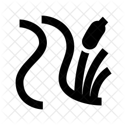 256x256 Creek Icon Of Line Style