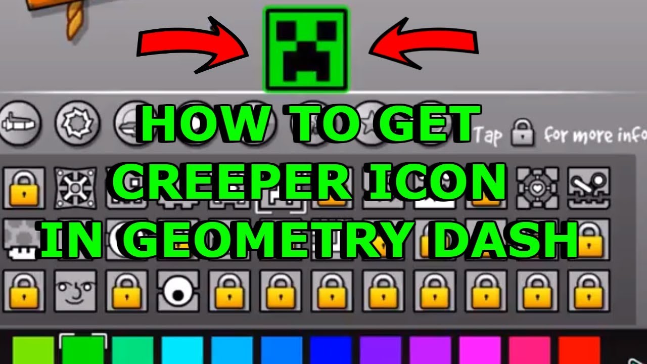 1280x720 How To Get The Creeper Icon In Geometry Dash
