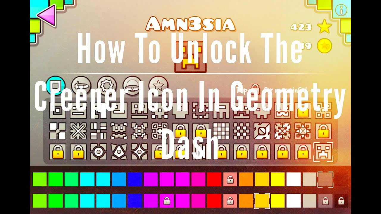 1280x720 How To Unlock The Creeper Icon In Geometry Dash