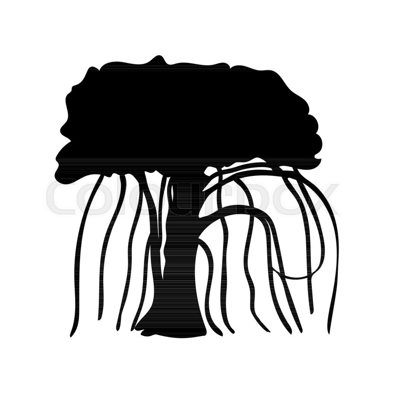 800x800 Silhouette Liana Creeper Icon Tree Stock Vector Colourbox