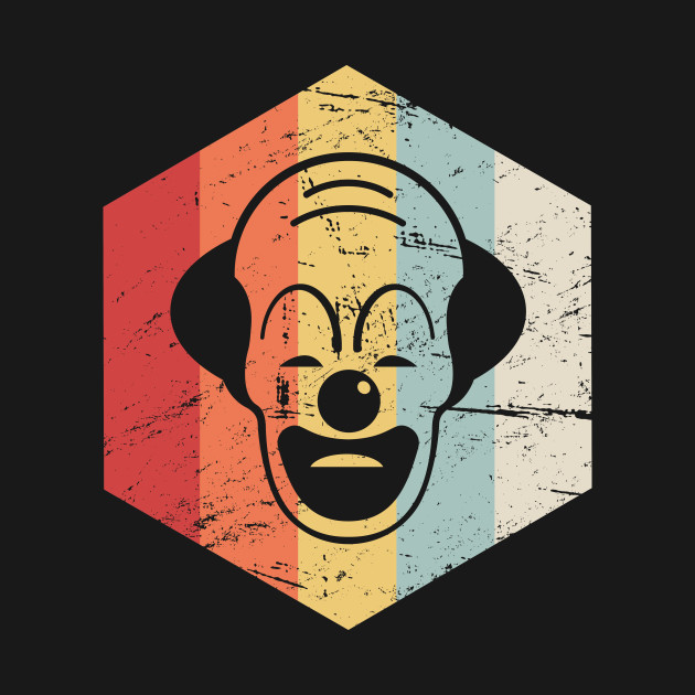 Retro Vintage Creepy Clown Icon 630x630 Retro Vintage Creepy Clown Icon