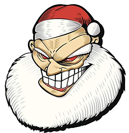 Evil Creepy Demon Santa Clause Cartoon Icon Vinyl 425x440 Evil Creepy Demon Santa Clause Cartoon Icon Vinyl
