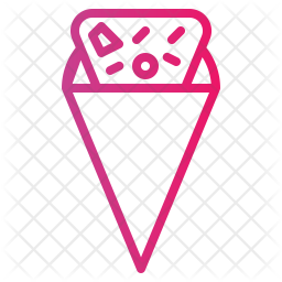 256x256 Crepe Food Icon Of Line Style