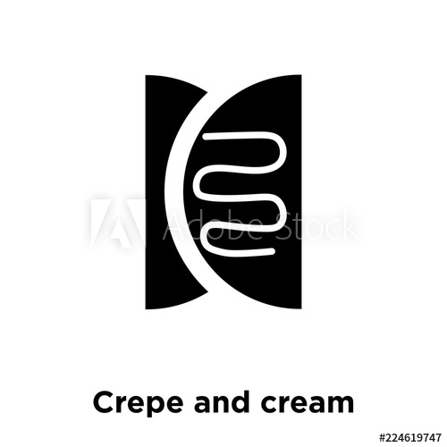 500x500 Crepe And Cream Icon Vector Isolated On White Background, Logo