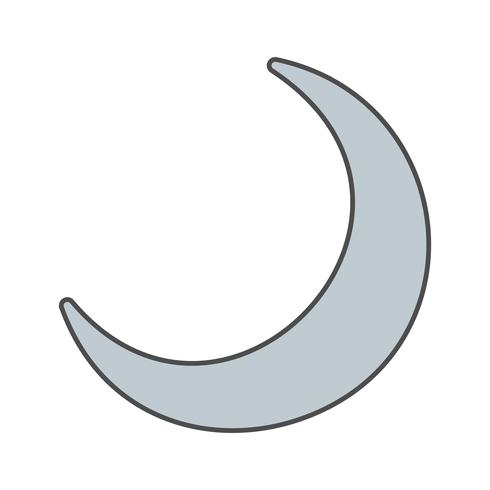 490x490 Crescent Moon Vector Icon
