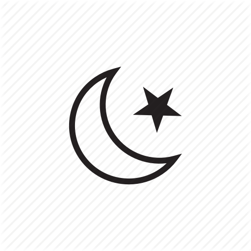 512x512 Crescent Moon And Star, Islam, Religion, Religious Symbol, Symbol Icon