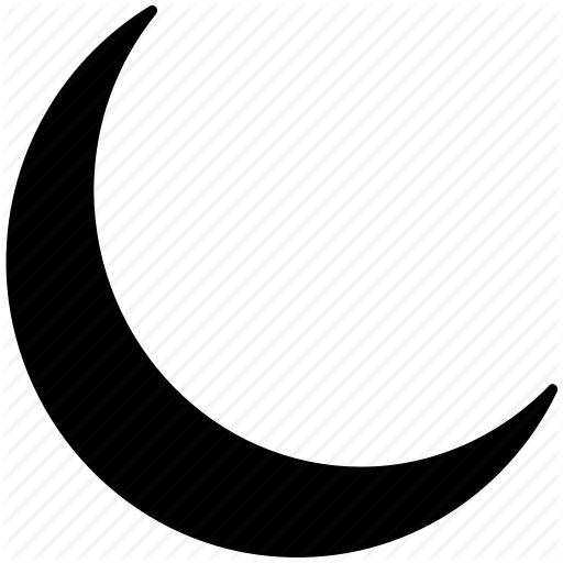 512x512 Crescent, Half Moon, Moon, New Moon Icon
