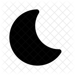 256x256 Crescent Moon Icon Of Glyph Style