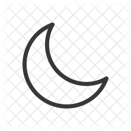 256x256 Crescent Moon Icon Of Line Style