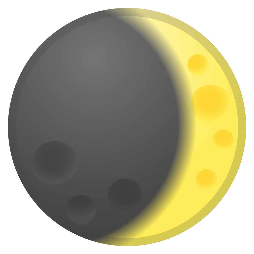 1024x1024 Waxing Crescent Moon Icon Noto Emoji Travel Places Iconset