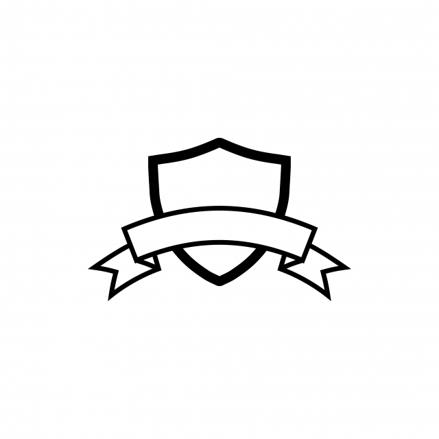 640x640 Crest Shield With Ribbon Icon Design Template Vector, Shield, Logo