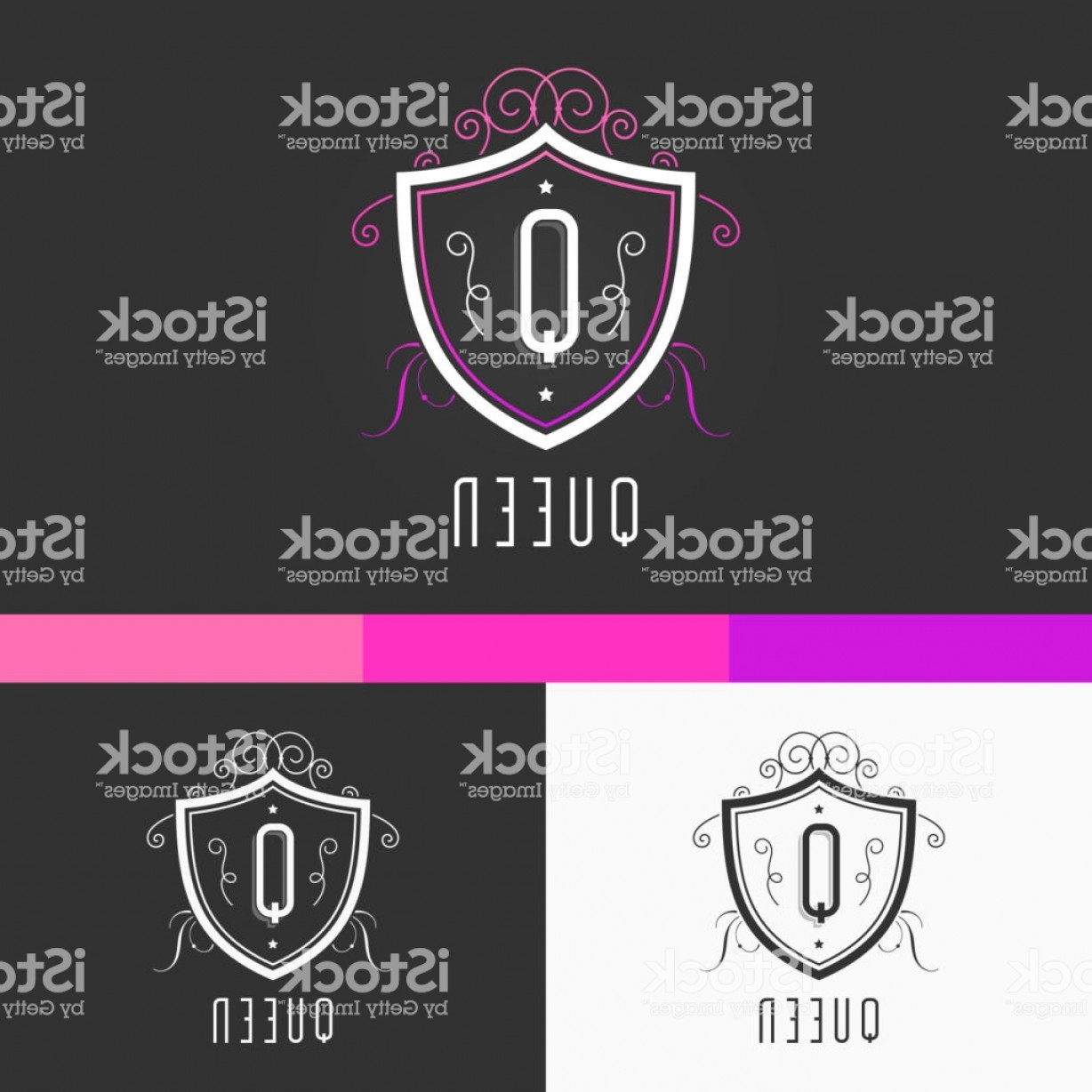 1228x1228 Queen Crest Ornament Template Vector Crown Elements Emblem Icon