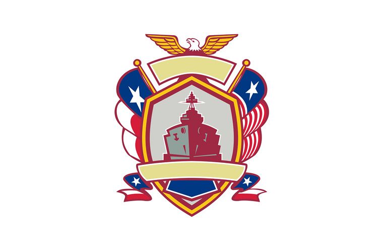 750x500 Texas Warship Lone Star Flag Crest Icon