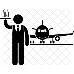 256x256 Flight Crew Icon Of Glyph Style