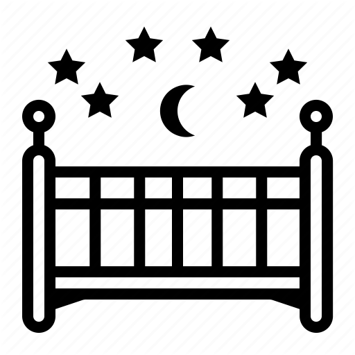 512x512 Baby, Baby Bed, Baby Crib, Baby Sleeping, Gear Icon