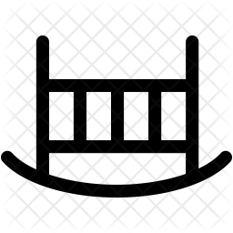 256x256 Crib Icon Of Line Style