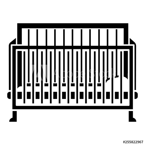 500x500 Crib Icon Simple Illustration Of Crib Vector Icon For Web Design