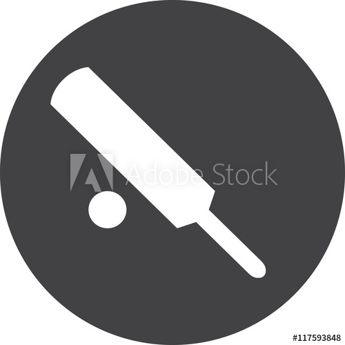500x500 Cricket Icon Cricket Vector Bat Ball Team Game Competition