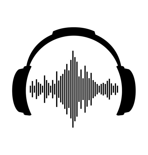 570x595 Headphon Icon Sound Wave For Cricut Vector Icon Etsy