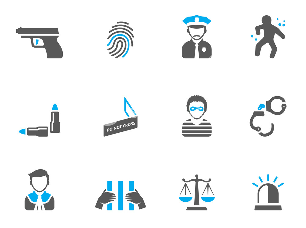 1000x746 Crime Icon Series In Duo Tone Color Vector Illustration Royalty