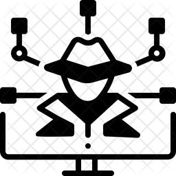 256x256 Cyber Crime Icon Of Glyph Style