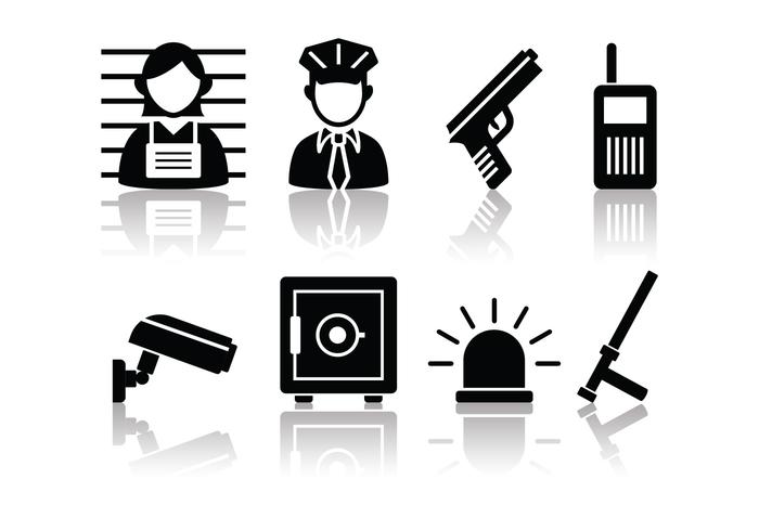 700x490 Free Minimalist Police And Crime Icon Set