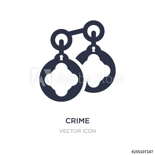 500x500 Crime Icon On White Background Simple Element Illustration