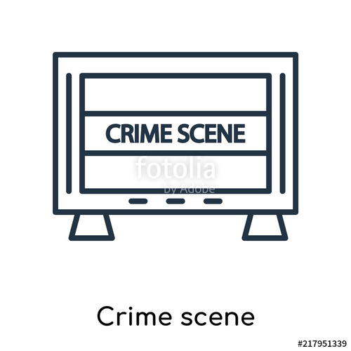 500x500 Crime Scene Icon Vector Isolated On White Background, Crime Scene