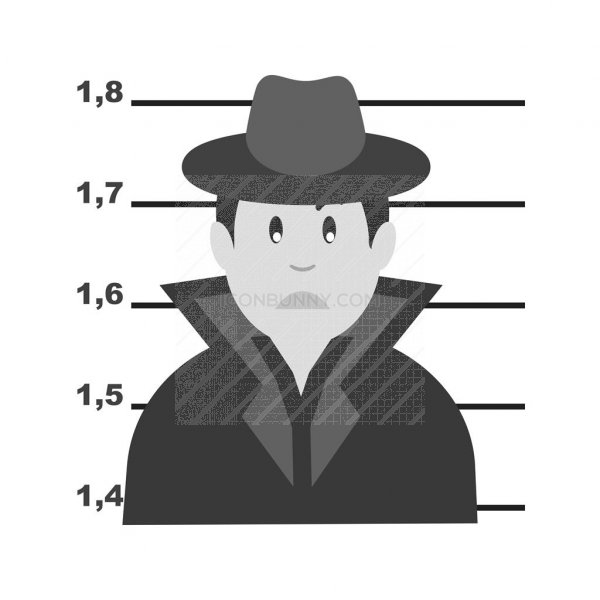 600x600 Arrested Criminal Greyscale Icon