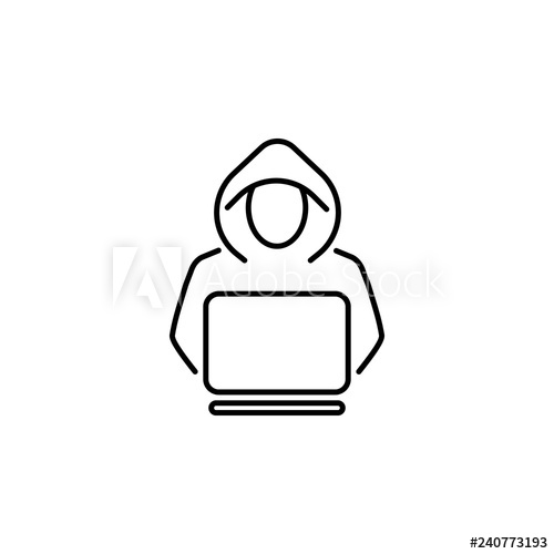 500x500 Hacker, Criminal Icon On White Background Can Be Used For Web