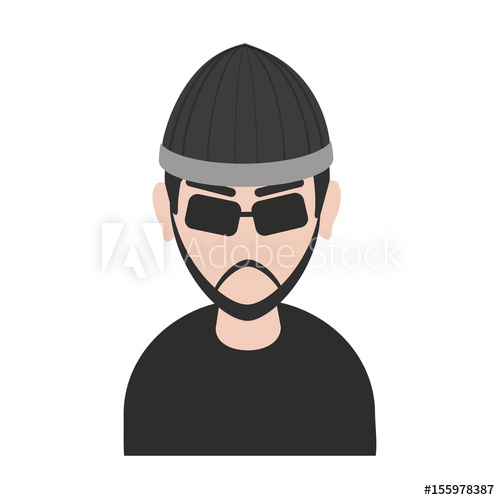 500x500 Suspicious Looking Man With Sunglasses Criminal Icon Image Vector