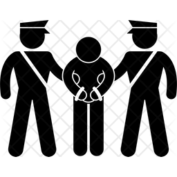 256x256 Catch Criminal Icon Of Glyph Style