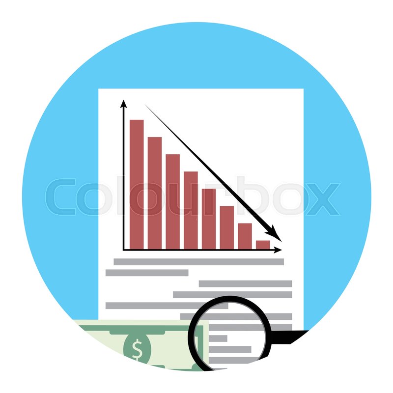 800x800 Analysis Of Financial Crisis App Icon Stock Vector Colourbox