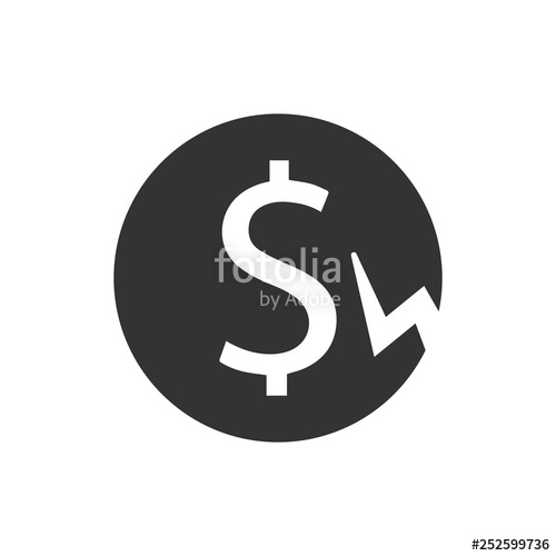 500x500 Financial Crisis Icon Stock Image And Royalty Free Vector
