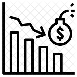256x256 Financial Crisis Icon Of Line Style