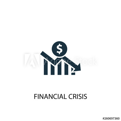500x500 Financial Crisis Icon Simple Element Illustration Financial