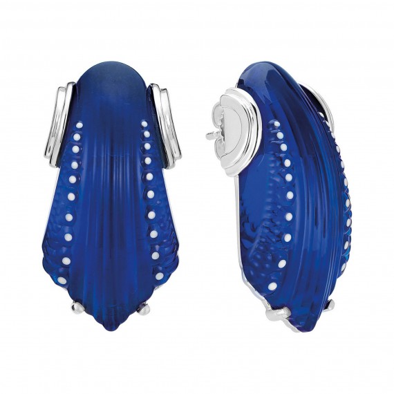 570x570 Boucles D'oreilles Cristal Bleu Cap Ferrat