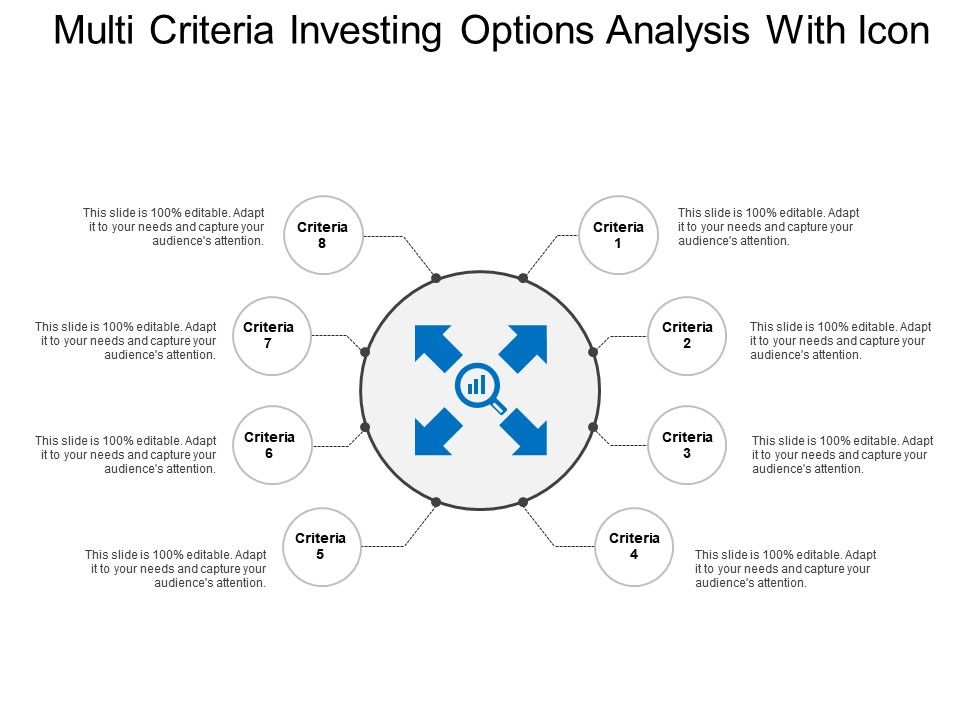 960x720 Multi Criteria Investing Options Analysis With Icon Graphics