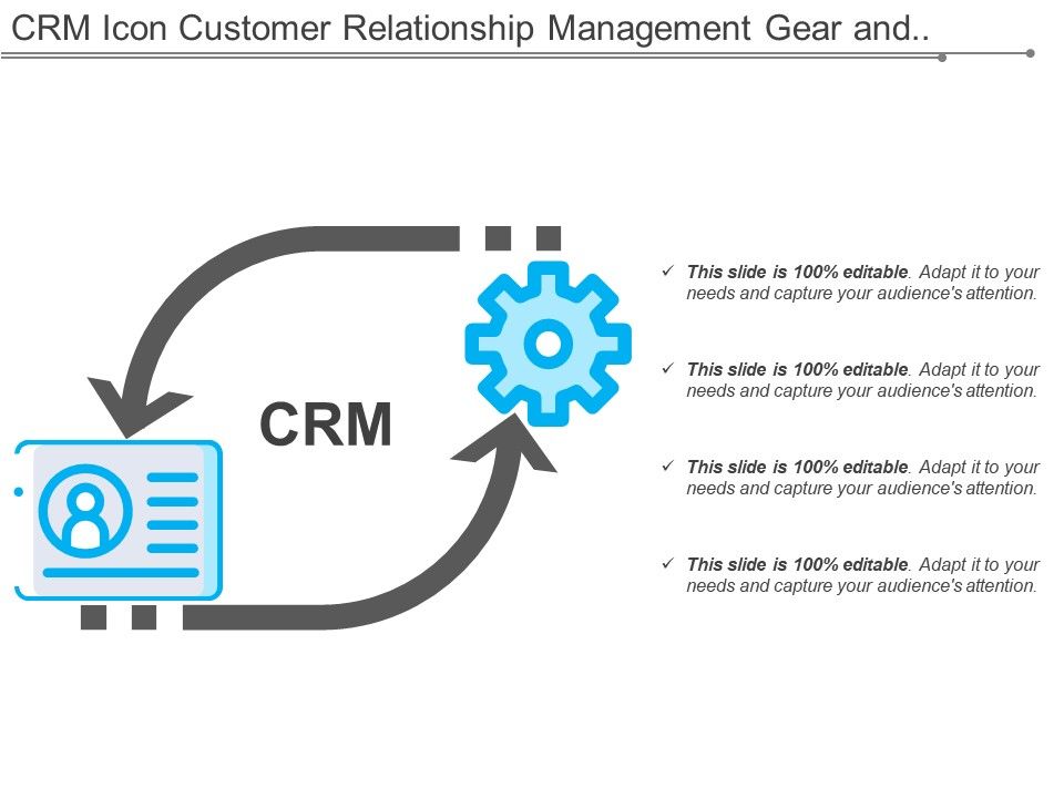 Crm Icon Customer Relationship Management Gear And Two Arrow 960x720 Crm Icon Customer Relationship Management Gear And Two Arrow