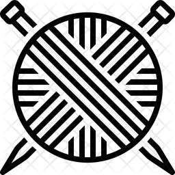 256x256 Crochet Yarn Icon Of Line Style