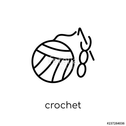 500x500 Crochet Icon From Collection Stock Image And Royalty Free Vector