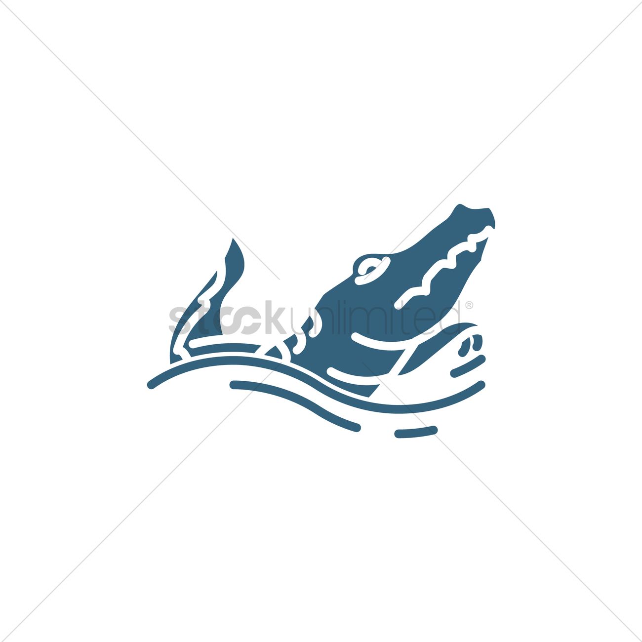 1300x1300 Crocodile Icon Vector Image