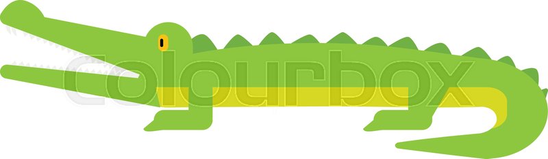 800x233 Crocodile Icon Flat Illustration Of Stock Vector Colourbox