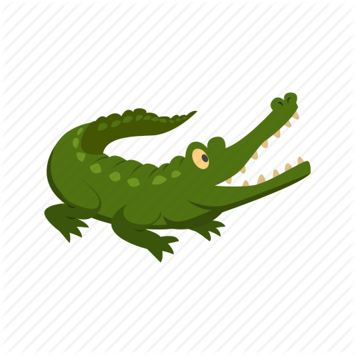 512x512 Alligator, Animal, Character, Comic, Crocodile, Green, Predator Icon