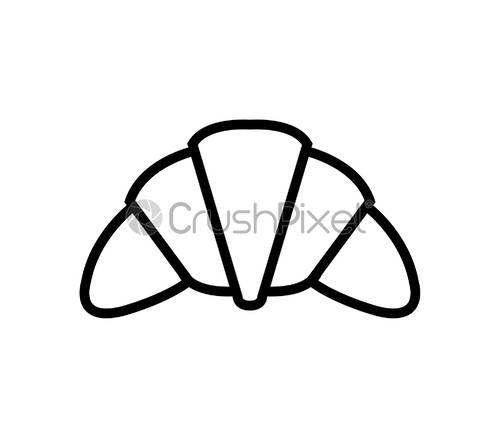 500x438 Croissant Icon, Stock Vector Crushpixel