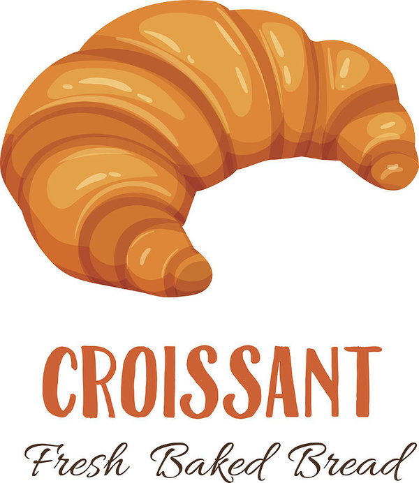 600x692 Croissant Icon Art Print