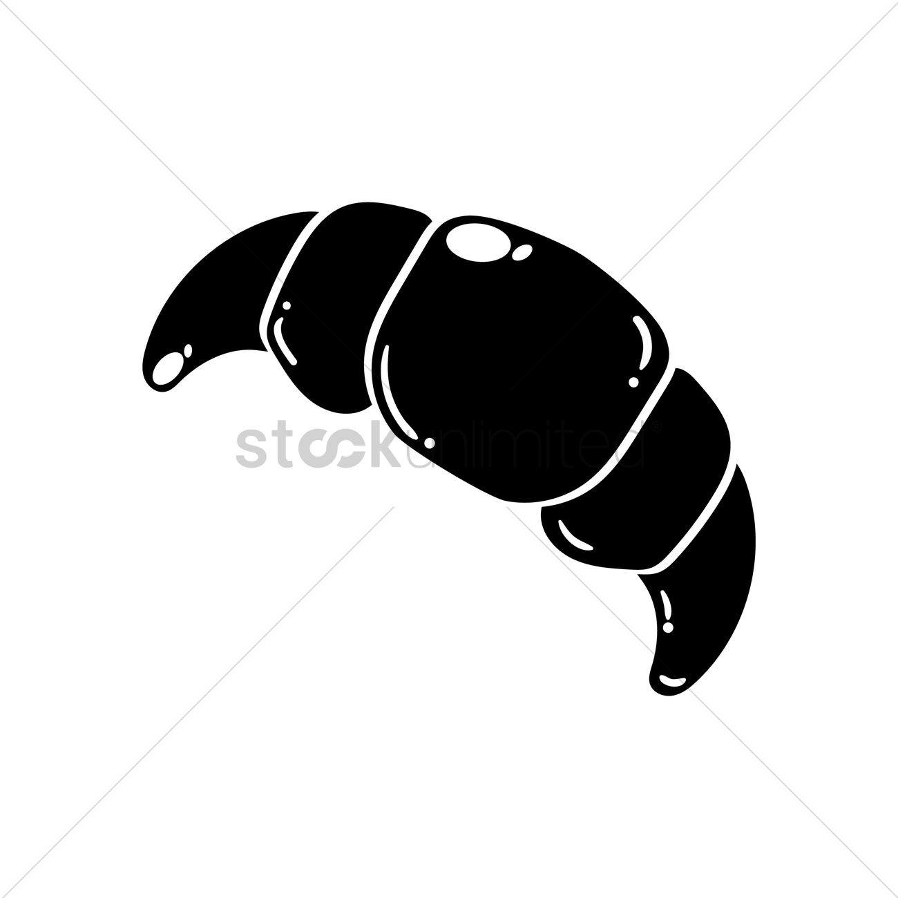 1300x1300 Croissant Icon Vector Image