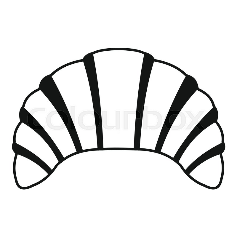 800x800 Croissant Icon Simple Illustration Of Stock Vector Colourbox