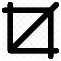 256x256 Crop Icon Of Glyph Style