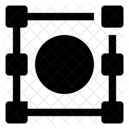 256x256 Image Crop Icon Of Glyph Style